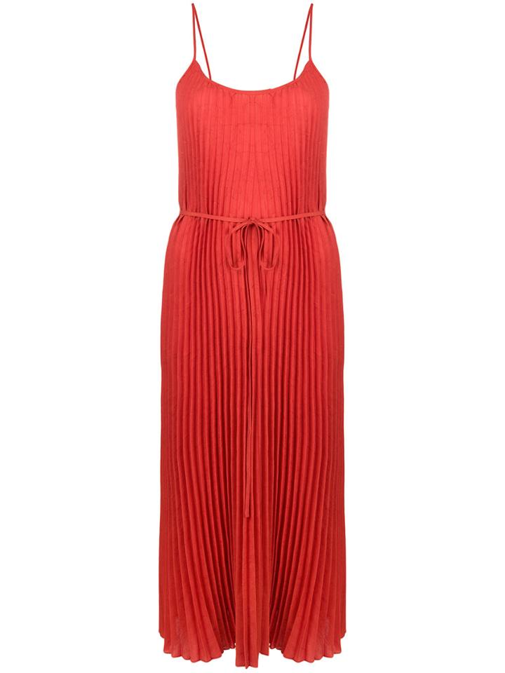 Vince Pleated Dress - Red