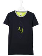 Armani Junior Logo Patch T-shirt, Boy's, Size: 16 Yrs, Blue
