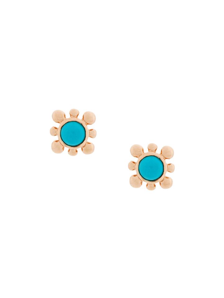 Astley Clarke Turquoise Mini Floris Studs - Metallic