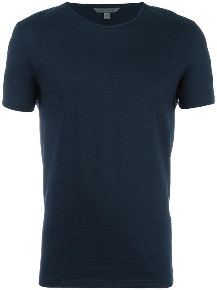John Varvatos - Plain T-shirt - Men - Cotton - M, Blue, Cotton