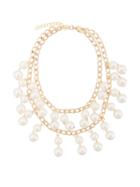 Edward Achour Paris Pearl Chain Necklace - White