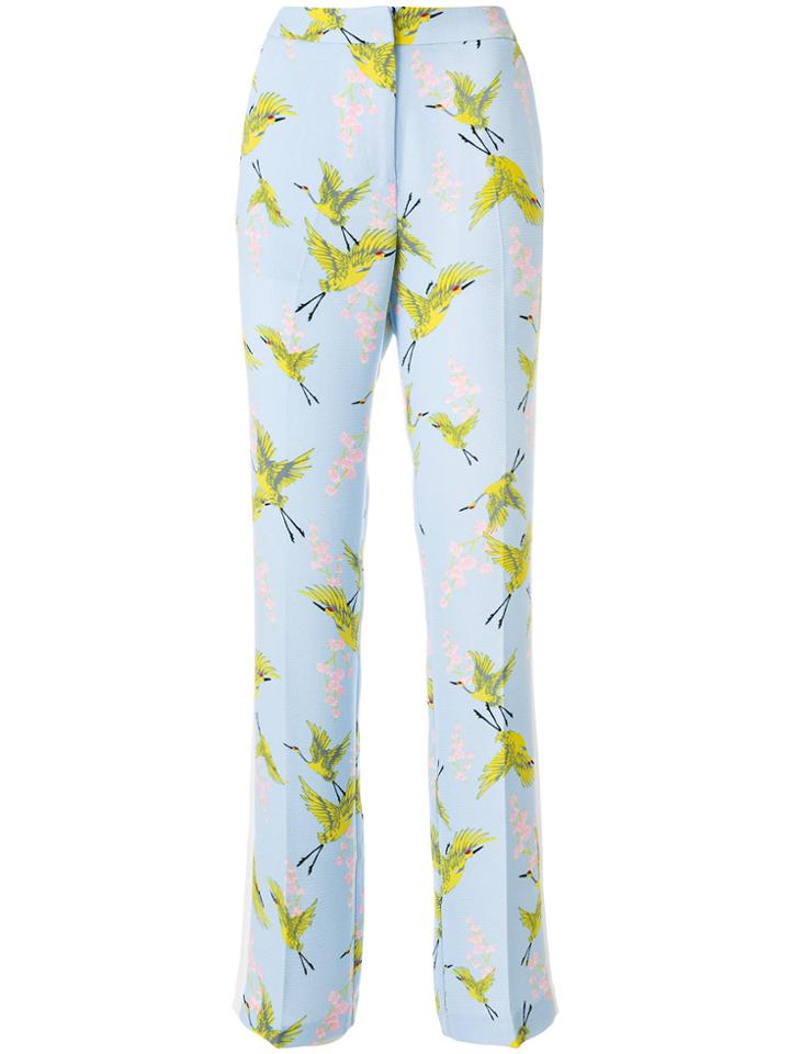 Essentiel Antwerp Bird Print Trousers - Blue
