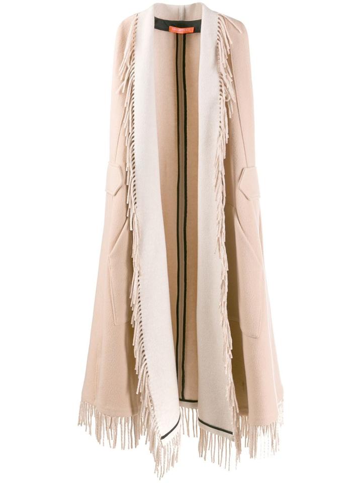 Smarteez Fringed Sleeveless Coat - Neutrals