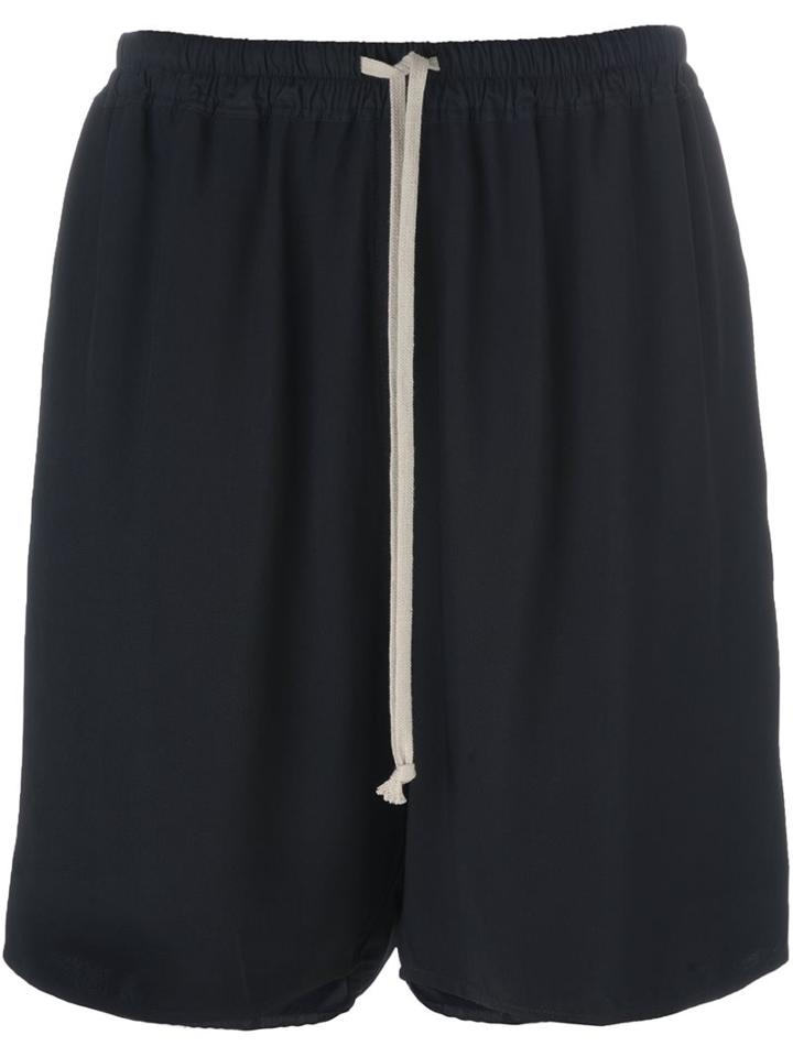 Rick Owens Drawstring Shorts, Women's, Size: 42, Black, Acetate/viscose