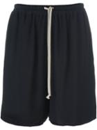Rick Owens Drawstring Shorts, Women's, Size: 42, Black, Acetate/viscose
