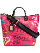 Dolce & Gabbana Beatrice Shopper Tote - Pink & Purple