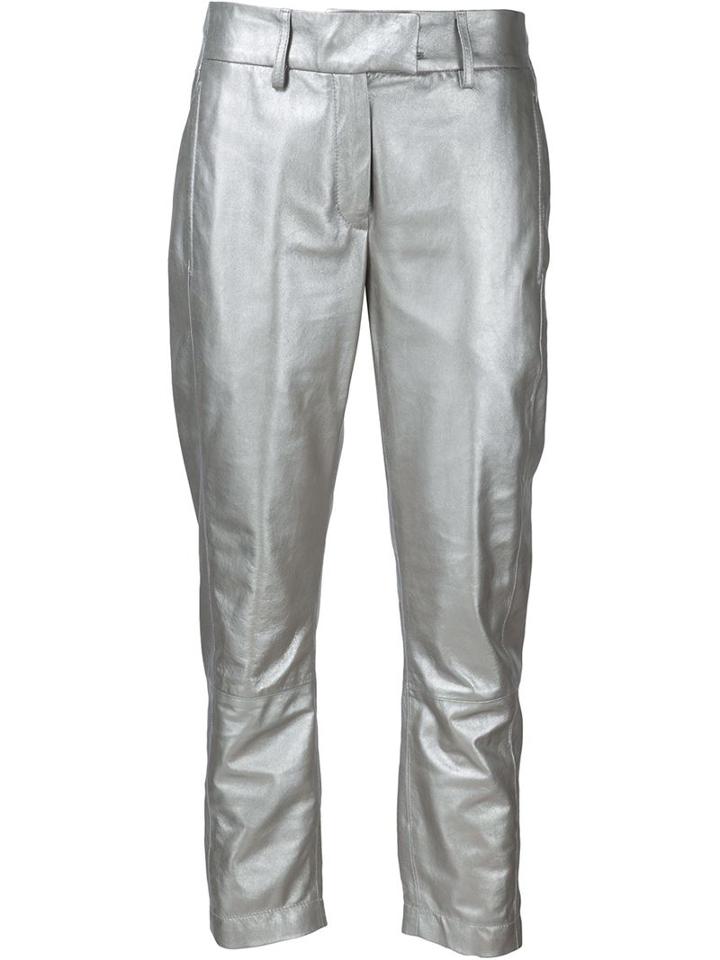 Ann Demeulemeester 'angelina' Trousers, Women's, Size: 38, Grey, Leather