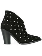 Giuseppe Zanotti Design Stud Embellished Ankle Boots - Black