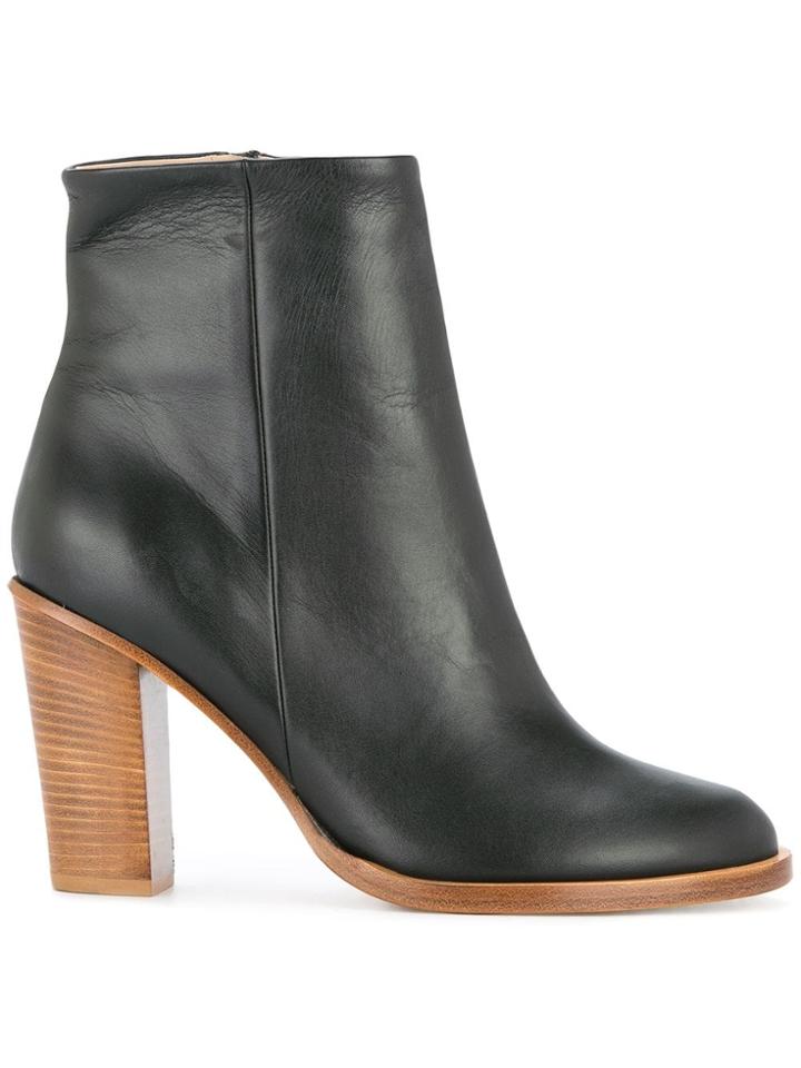Ports 1961 Calf Leather Ankle Boots - Black