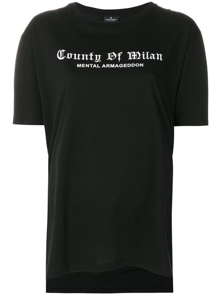 Marcelo Burlon County Of Milan Shalg Poncho T-shirt - Black