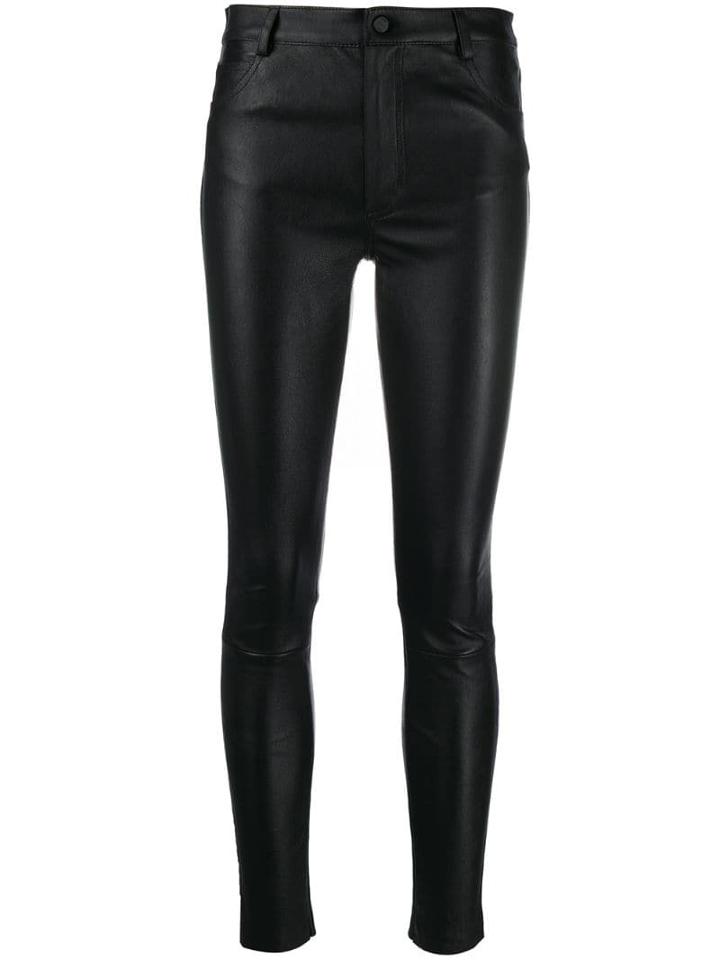 Drome Waxed Fitted Trousers - Black
