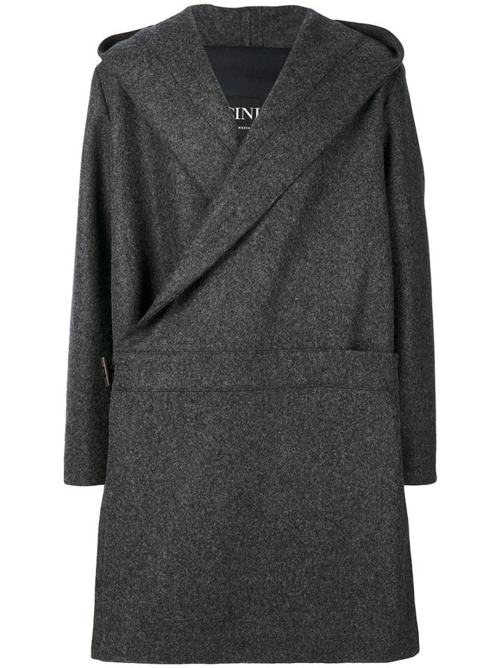 Cini - Wrap Front Coat - Men - Virgin Wool - 3, Grey, Virgin Wool