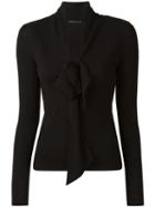 Alexander Mcqueen Pussybow Sweater, Women's, Size: Small, Black, Wool