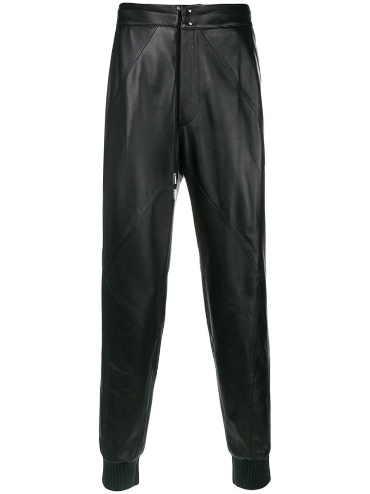 Alexander Mcqueen Lambskin Trousers - Black