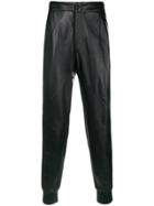 Alexander Mcqueen Lambskin Trousers - Black