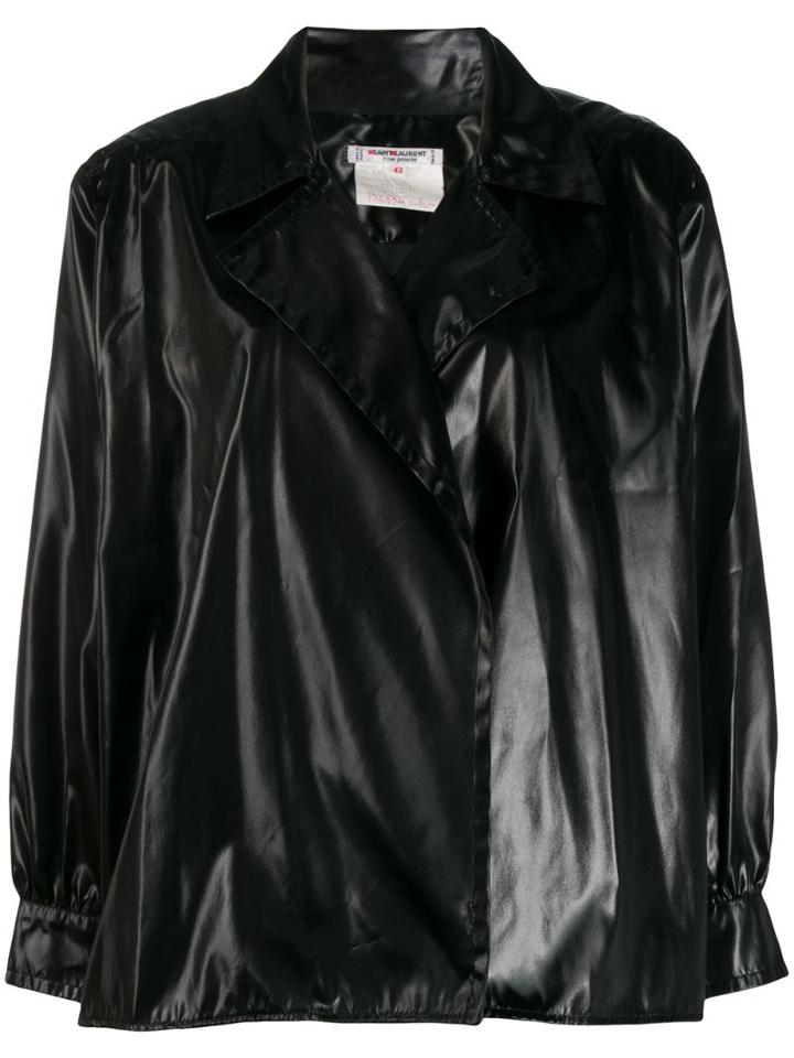 Yves Saint Laurent Pre-owned 1970's Faux-leather Jacket - Black