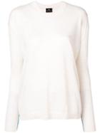 Ps Paul Smith Basic Crew Neck Long Sleeve Sweater - White