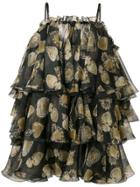 Dolce & Gabbana Sacred Heart Ruffled Dress - Black