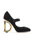 Dolce & Gabbana Mary Jane Sculpted Heel Pumps - Black