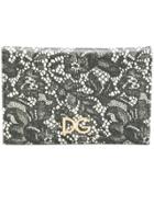 Dolce & Gabbana Lace Print Wallet - Black
