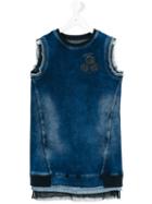 Diesel Kids - Denim Dress - Kids - Cotton/polyester/spandex/elastane - 10 Yrs, Blue