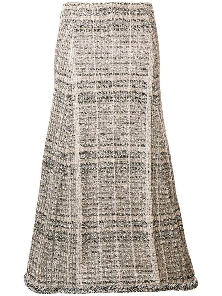 Sonia Rykiel Tweed Knitted Skirt - Neutrals