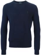 Polo Ralph Lauren Crew Neck Sweater, Men's, Size: Large, Blue, Merino