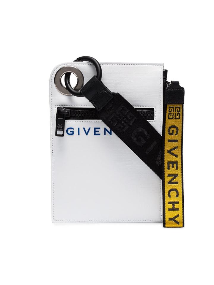 Givenchy White Jaw Slim Canvas Coated Messenger Bag