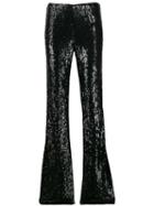 P.a.r.o.s.h. Flared Sequined Trousers - Black