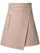 Carven Wrap Skirt, Women's, Size: 34, Nude/neutrals, Polyamide/wool