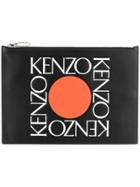 Kenzo Printed Logo Clutch - Black