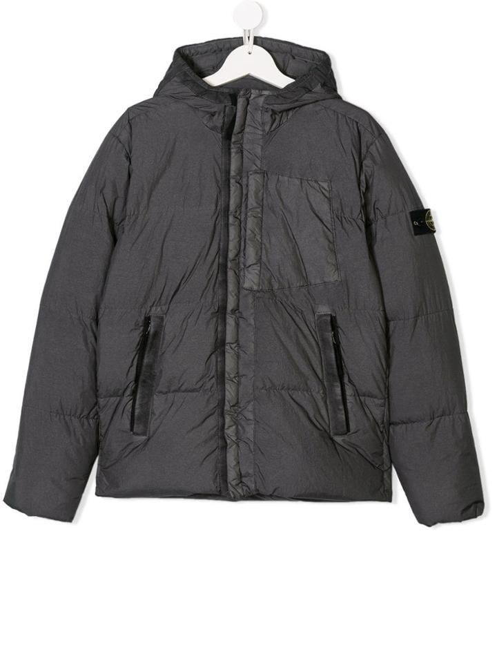 Stone Island Junior Teen Padded Coat - Grey