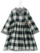 Pero Kids - Tie Wrap Check Dress - Kids - Cotton - 5 Yrs, Blue