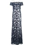Tadashi Shoji Lace Structures Gown - Black