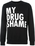 House Of Voltaire Jeremy Deller My Drug Shame Sweatshirt, Men's, Size: Large, Black, Cotton/polyester