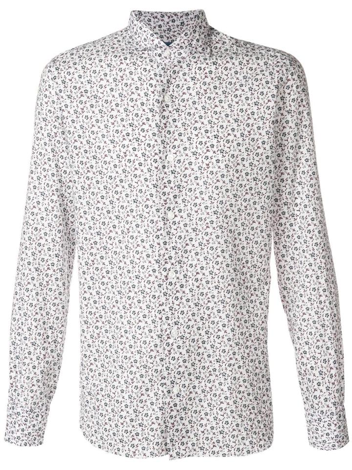 Barba Floral-print Point-collar Shirt - White
