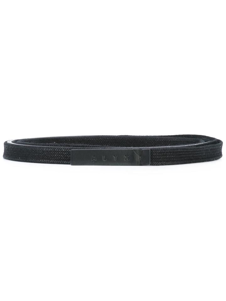 Alix - Thin Belt - Unisex - Leather - One Size, Black, Leather