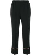 No21 Cropped High-waisted Trousers - Black