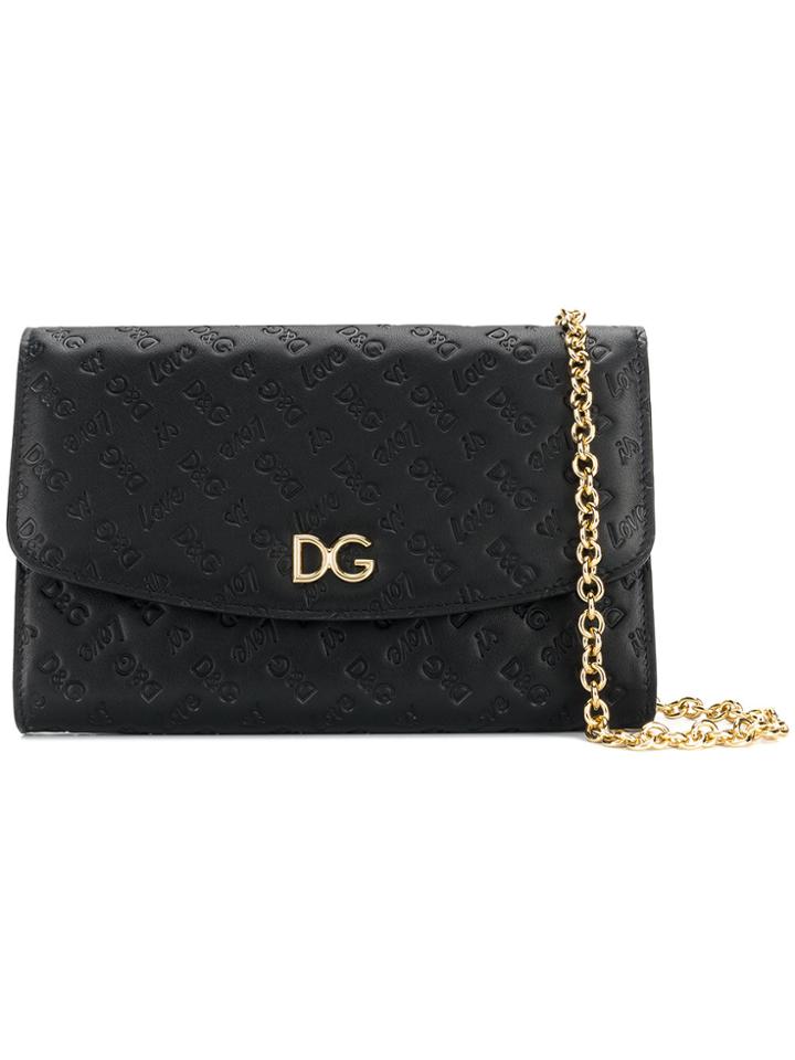 Dolce & Gabbana Chain Wallet Shoulder Bag - Black
