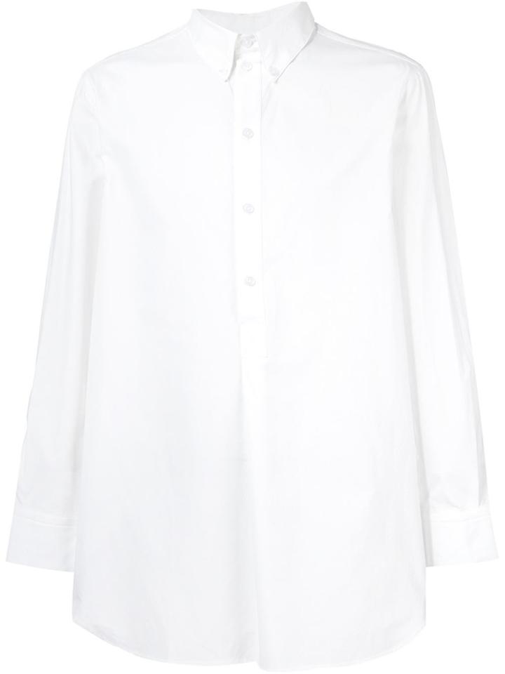 Song For The Mute Half Placket Shirt - White