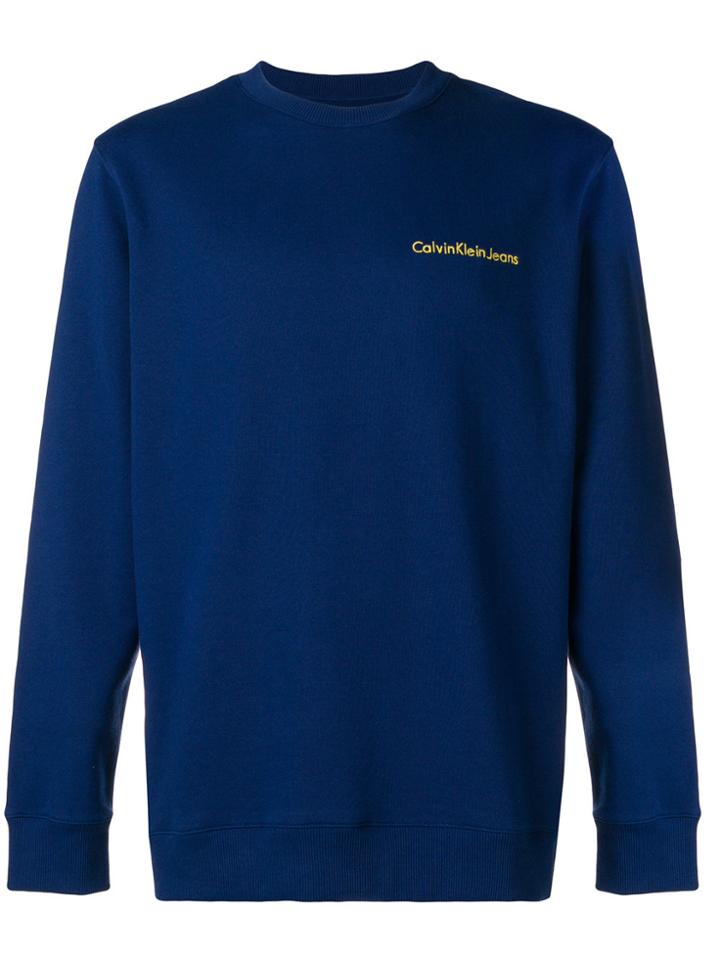 Calvin Klein Jeans Logo Patch Sweatshirt - Blue