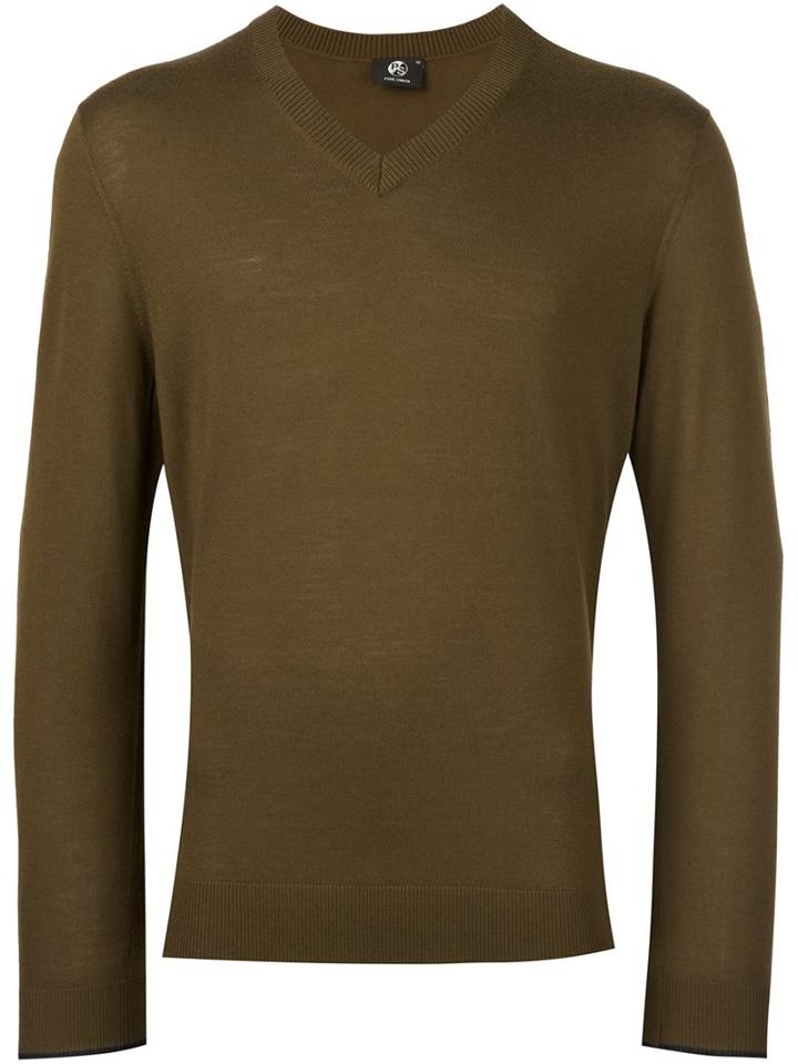 Ps By Paul Smith V Neck Fine Knit Jumper