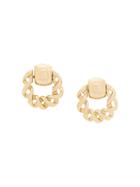Givenchy Vintage 1980's Twisted Hoop Earrings - Gold