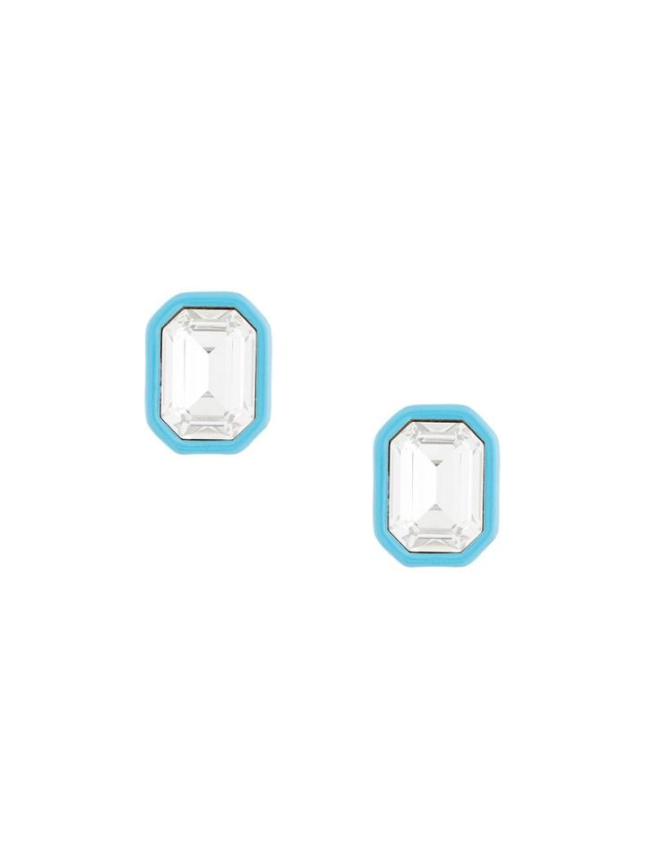 Racil Clip-on Crystal Earrings - Blue