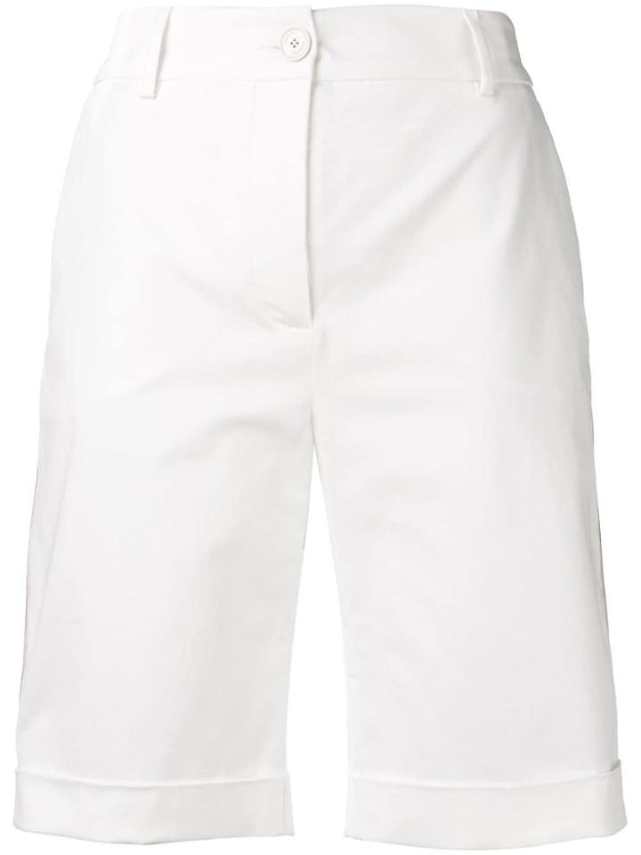 Eleventy High-waisted Tailored Shorts - White