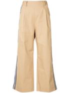 Guild Prime Stripe Wide-legged Trousers - Brown