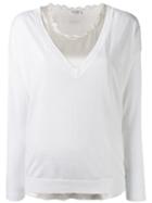 Brunello Cucinelli - Layered Top - Women - Silk/cotton - S, White, Silk/cotton