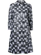 Rossella Jardini Flared Jacquard Coat, Women's, Size: 46, Black, Acrylic/polyester/wool/metal