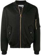 Moschino Embroidered Bomber Jacket - Black