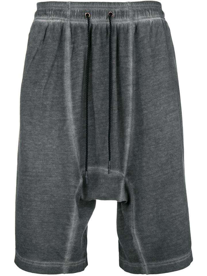 Tom Rebl Faded Drop-crotch Shorts - Grey